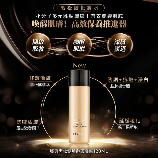 【FORTE】經典黑松露煥齡柔膚露120mL
