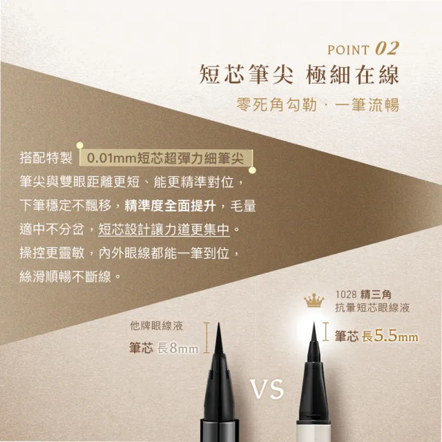 【1028】新品上市-精三角抗暈短芯眼線液（三色任選）