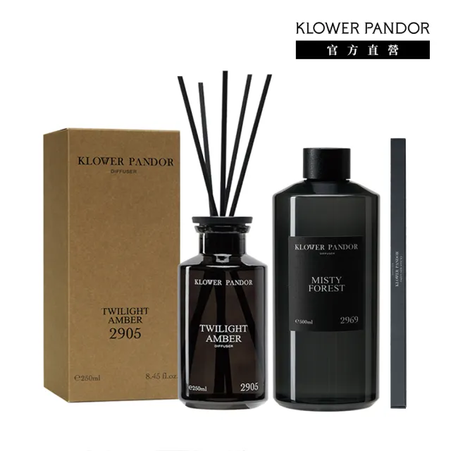 【KLOWER PANDOR】KP記憶香氛 沉浸式空間擴香250ml+補充瓶500ml(多款任選)