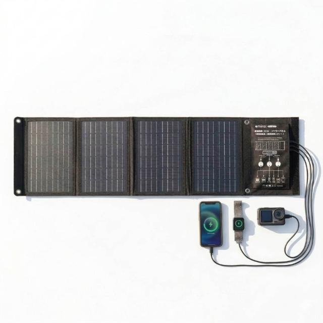 【MIRENEX】emirai高機動30W冒險太陽能電池板！用陽光為手機、行動電源充電！EMRS30T