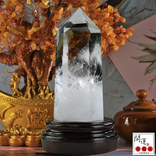 【開運方程式】天然巴西頂級白水晶柱W69一物一拍(白水晶柱的能量較尖銳集中快速)
