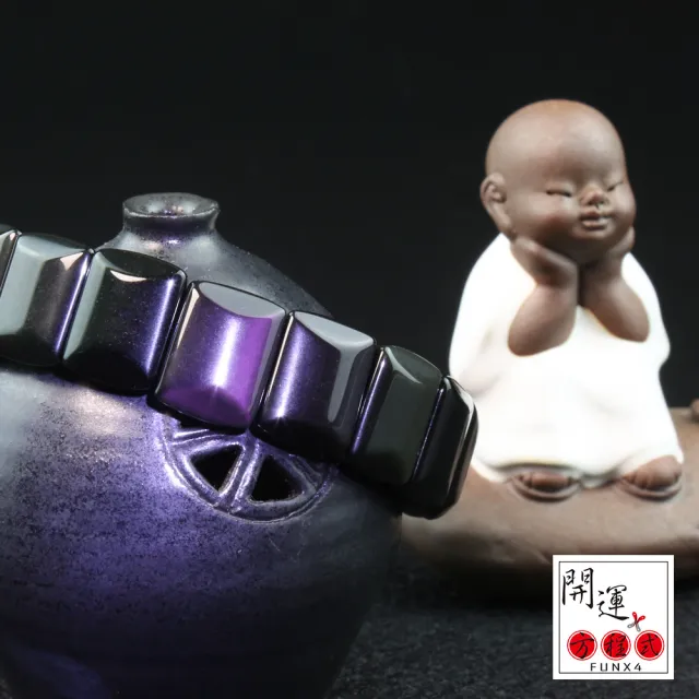 【開運方程式】天然彩虹黑曜石手排17mm(上等彩虹眼黑曜水晶)