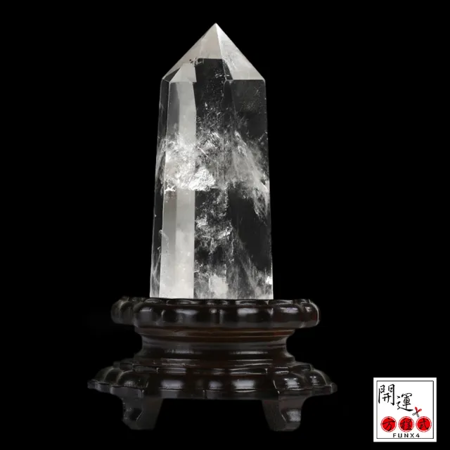 【開運方程式】天然透亮體白水晶柱T4(440-580g 風水開運擺飾)