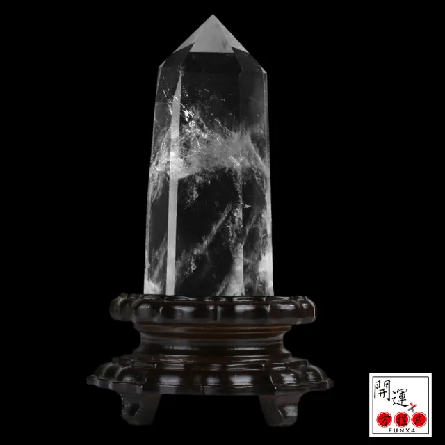 【開運方程式】天然透亮體白水晶柱T4(440-580g 風水開運擺飾)