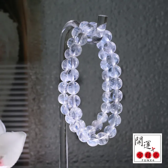 【開運方程式】藍針水晶手珠8mm(水晶l手鍊l手珠l寶石l月光石)