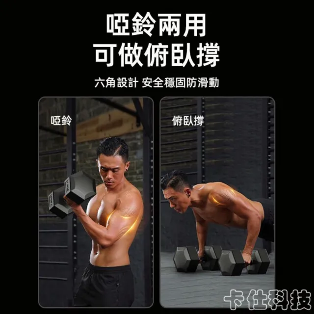 【happiness 幸福來】兩只裝5KG六角居家健身環保防滑啞鈴 塑身啞鈴 重訓健身 健身啞鈴 六角包膠啞鈴