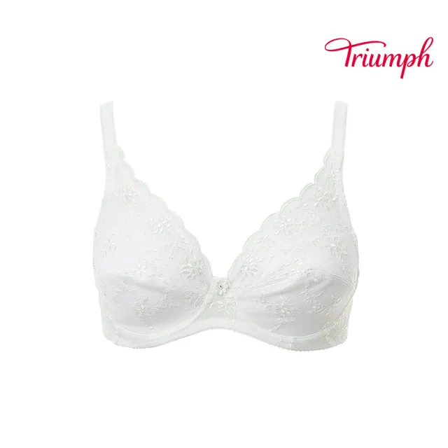 【Triumph 黛安芬】無襯款舒適系列C-E罩杯內衣(天使白)