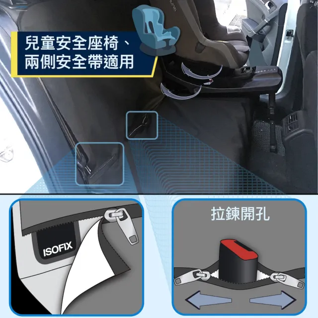 【Authentics】Chill 防水機能車椅套(3D全車組—台灣品牌汽車椅套 吸汗、防水、抗菌除臭、專利收納)