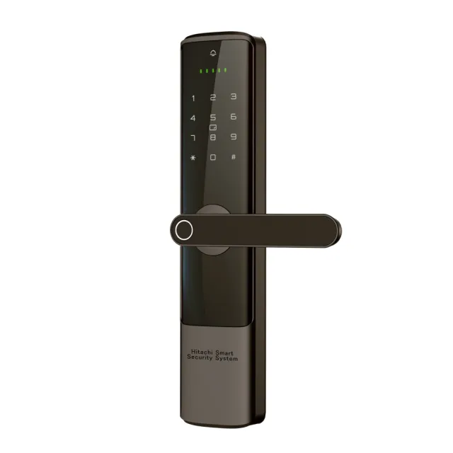 【HITACHI 日立】指紋五合一智慧電子鎖/門鎖 (福利品/含基本安裝/指紋/卡片/密碼/鑰匙/app) HIT-FP10-T