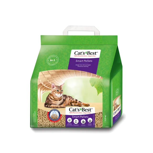 【CAT’S BEST 凱優】特級無塵凝結木屑砂（紫標凝結型）5L/2.5kg(貓砂/木屑砂/環保砂/杉木砂)