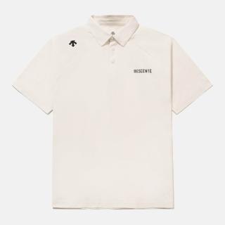 【DESCENTE】短袖上衣 男 POLO衫 快排 MEN TEXTURED WOVEN SHORT SLEEVE POLO TS 象牙白 SR221TPS43-IVY0