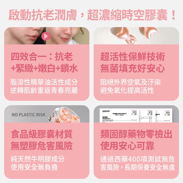 【FJ 豐傑生醫】玫瑰瞬效活膚膠囊-50顆/瓶；60顆/袋(緊緻肌膚ｘ啟動青春能量)