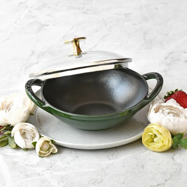 【STAUB】迷你煲琺瑯鑄鐵鍋16cm＋造型鍋蓋頭(德國雙人牌集團官方直營)