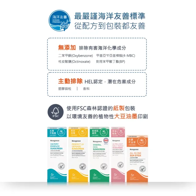 【Neogence 霓淨思】全能清爽防曬棒30g SPF50+/PA++++