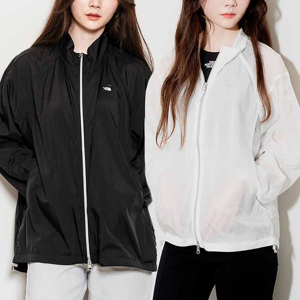 【The North Face】北臉 韓國 白標 女版 亮面方標 涼感 透氣 外套 女生外套 薄外套