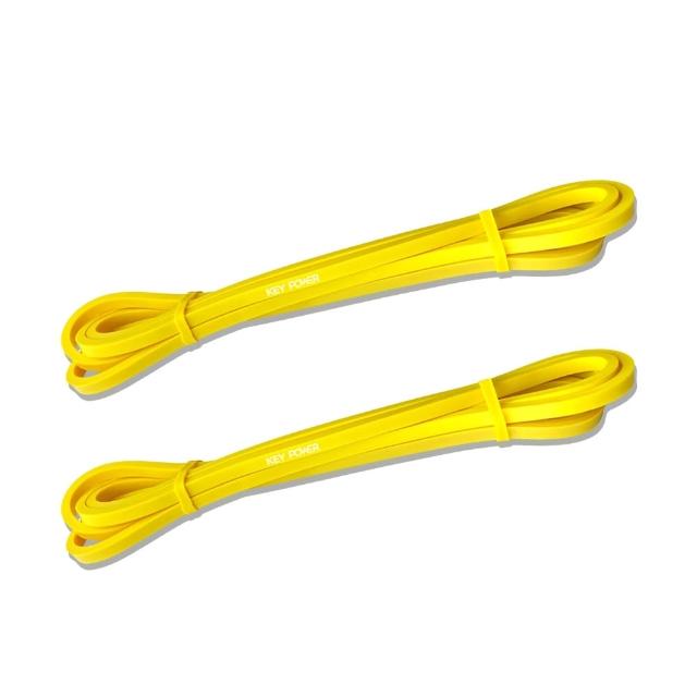 【KEY POWER 氣魄】彈力帶7kg/15磅 2入｜暖身及伸展(輕量訓練.兩條自由搭配重量.彈力繩)