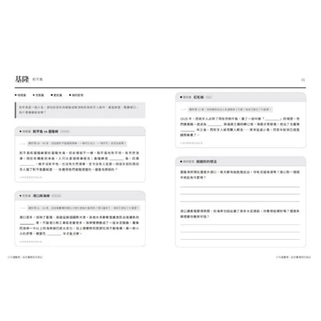 少年讀臺灣：認識歷史、地理、生態及文化（全套4冊 隨書贈《我的臺灣探究筆記》 貼合108課綱