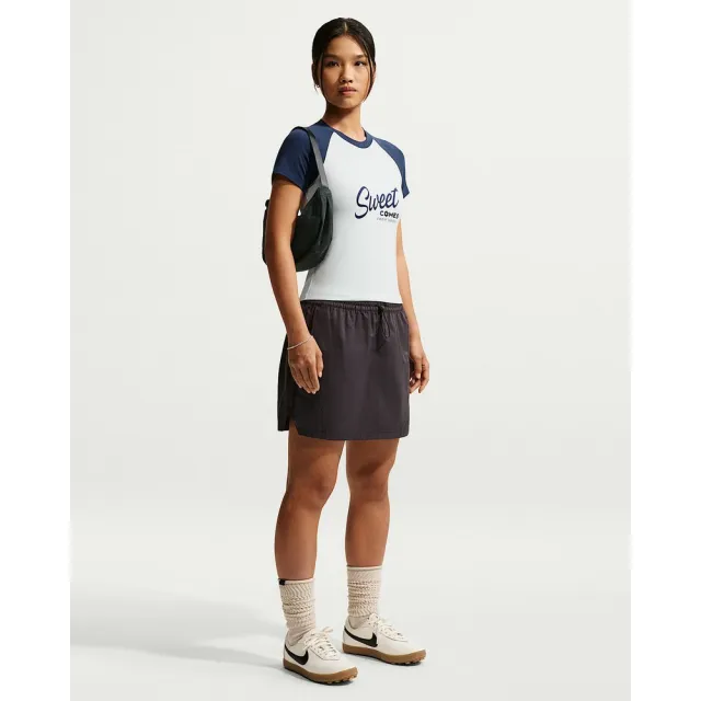【NIKE 耐吉】短袖上衣 女 AS W  NSW GA SWEAT SS 快乾 舒適 針織 白 (JF3283133)