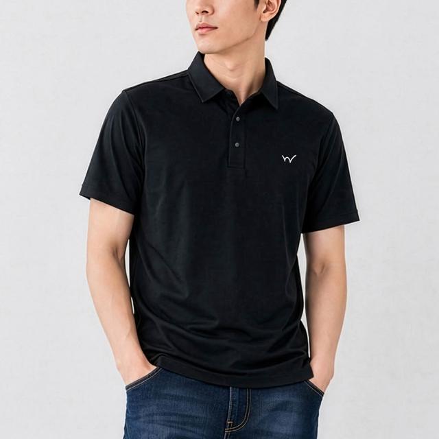 【EDWIN】男裝 PK涼感短袖POLO衫(黑色)