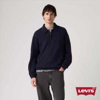 【LEVIS】Boulder 有領半拉鍊上衣 / 羊毛混紡 男生上衣 人氣新品 007W2-0000