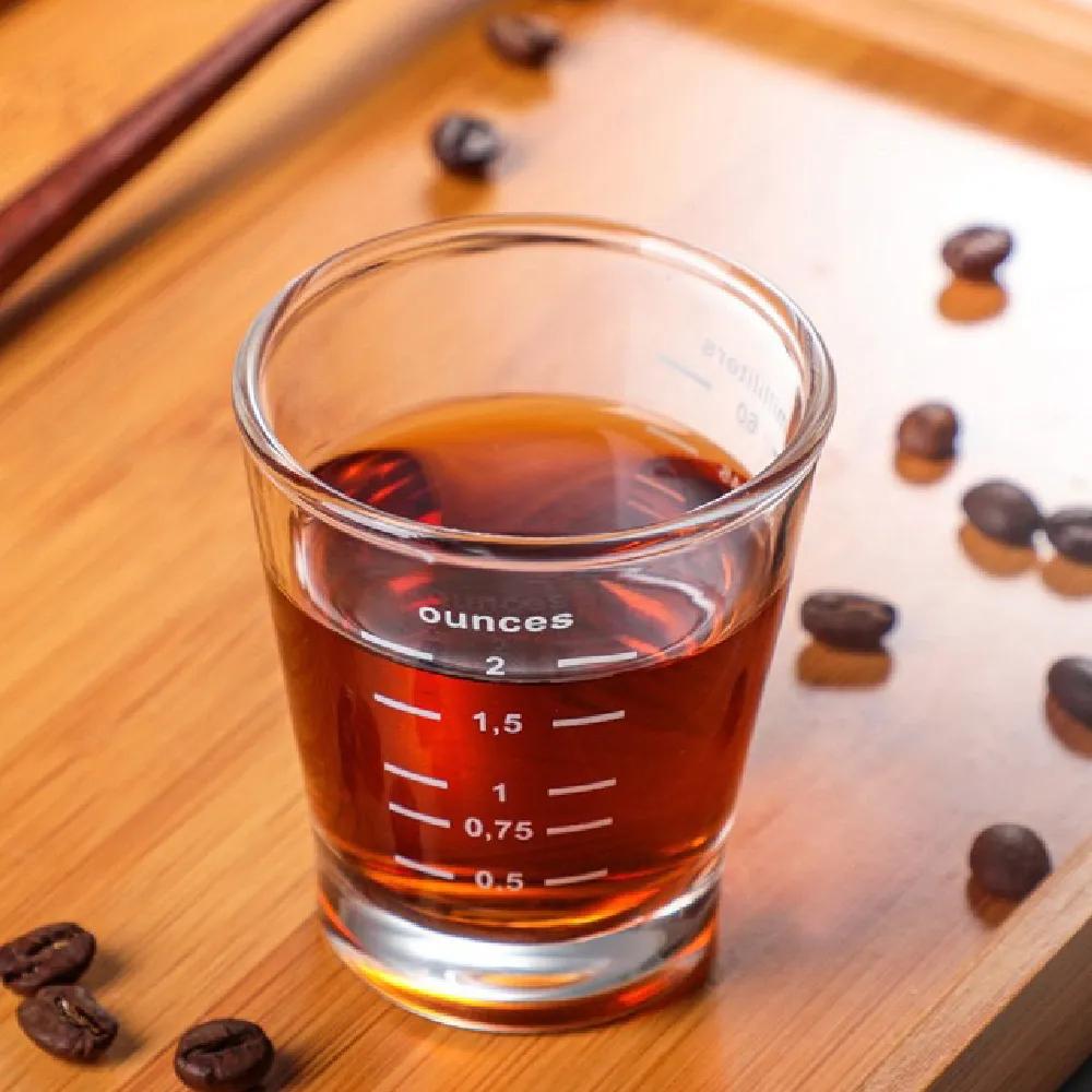 【大人的味道】帶刻度義式濃縮咖啡杯-80ml(耐高溫 防摔 烘焙 玻璃量杯 奶精杯 咖啡杯 盎司杯 奶盅 量壺)