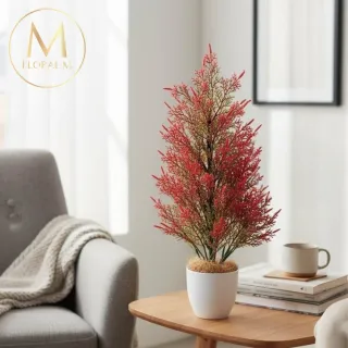 【Floral M】日本京都落羽松35cm仿真植栽含花器(人造植栽/仿真樹/室內佈置/居家裝飾/桌上型植栽)