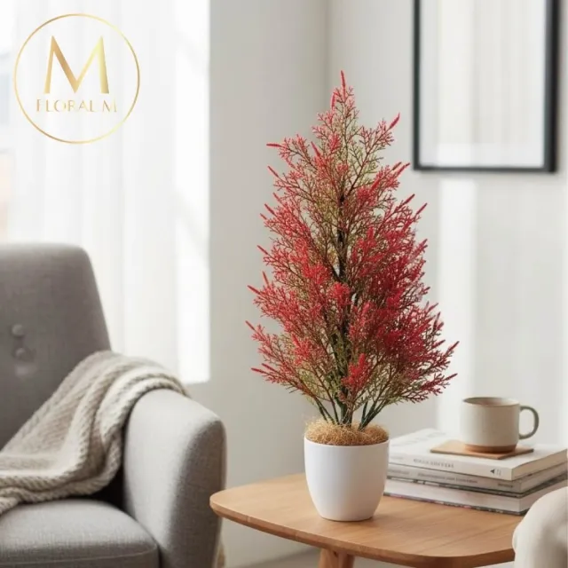【Floral M】日本京都落羽松35cm仿真植栽含花器(人造植栽/仿真樹/室內佈置/居家裝飾/桌上型植栽)