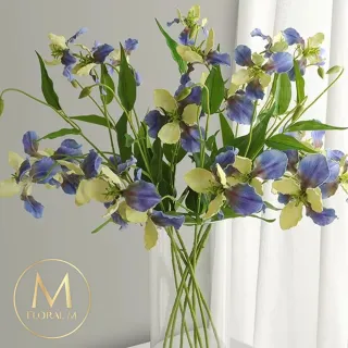 【Floral M】莫內花園愛麗絲鳶尾花仿真花花材1入組(人造花/仿真花/假花/花藝DIY/裝飾花材)