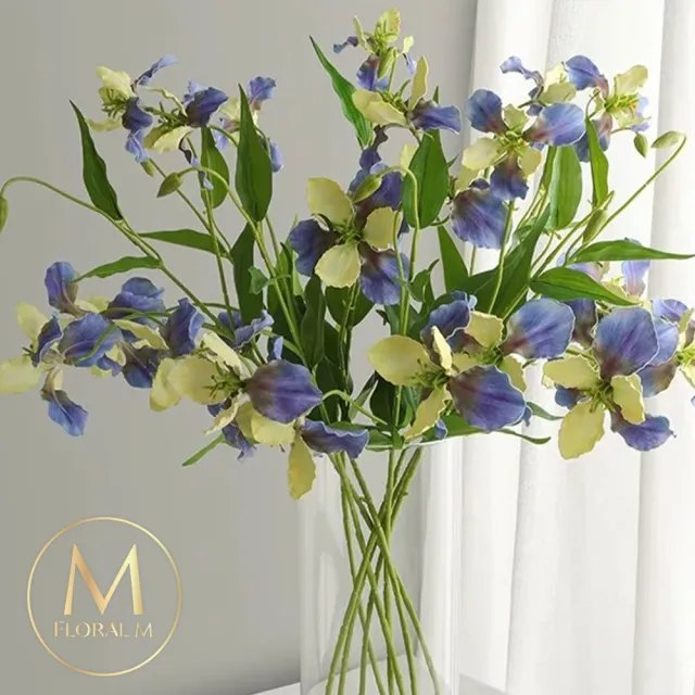 【Floral M】莫內花園愛麗絲鳶尾花仿真花花材1入組(人造花/仿真花/假花/花藝DIY/裝飾花材)