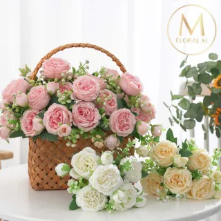【Floral M】花中之王牡丹花仿真花花材1入組(人造花/仿真花/假花/花藝DIY/裝飾花材)