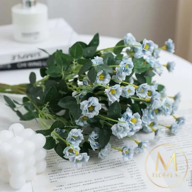 【Floral M】法式迷你薔薇仿真花花材1入組(人造花/仿真花/假花/花藝DIY/裝飾花材)