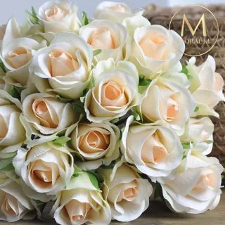 【Floral M】法式西麗雅玫瑰仿真花花材10入組(人造花/仿真花/假花/花藝DIY/裝飾花材)