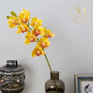 【Floral M】居家輕奢高級蝴蝶蘭仿真花花材1入組(人造花/仿真花/假花/花藝DIY/裝飾花材)