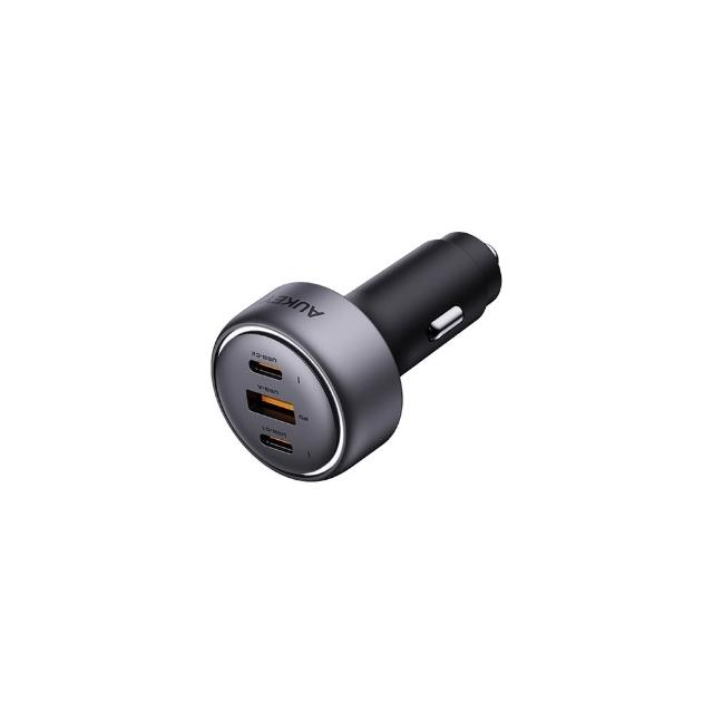 【AUKEY】三孔66W PD快充車用充電器/點菸器 CC-P1(三孔輸出 三倍快充)