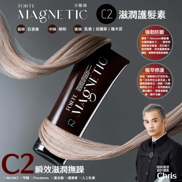 【FORTE】台塑生醫  Magnetic小磁瓶護髮素150g 二入組(2款任選/官方直營)