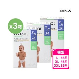 【PARASOL】總代理｜進化版 Clear+Dry 新科技水凝果凍褲 禮盒3箱組 褲型尿布L-XXL(2包/箱)