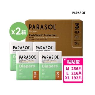 【PARASOL】總代理｜進化版 Clear+Dry 新科技水凝尿布 囤貨箱購2箱組 黏貼型M-XL(4包/箱)