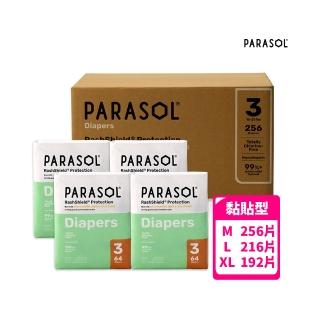 【PARASOL】總代理｜進化版 Clear+Dry® 新科技水凝尿布 囤貨箱購組 黏貼型M-XL(4包/箱)