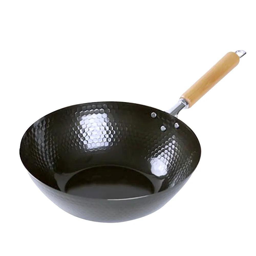 【新潟嚴選】日本製 極輕量槌目紋鐵炒鍋 27cm IH對應 燕三條(不挑爐具)