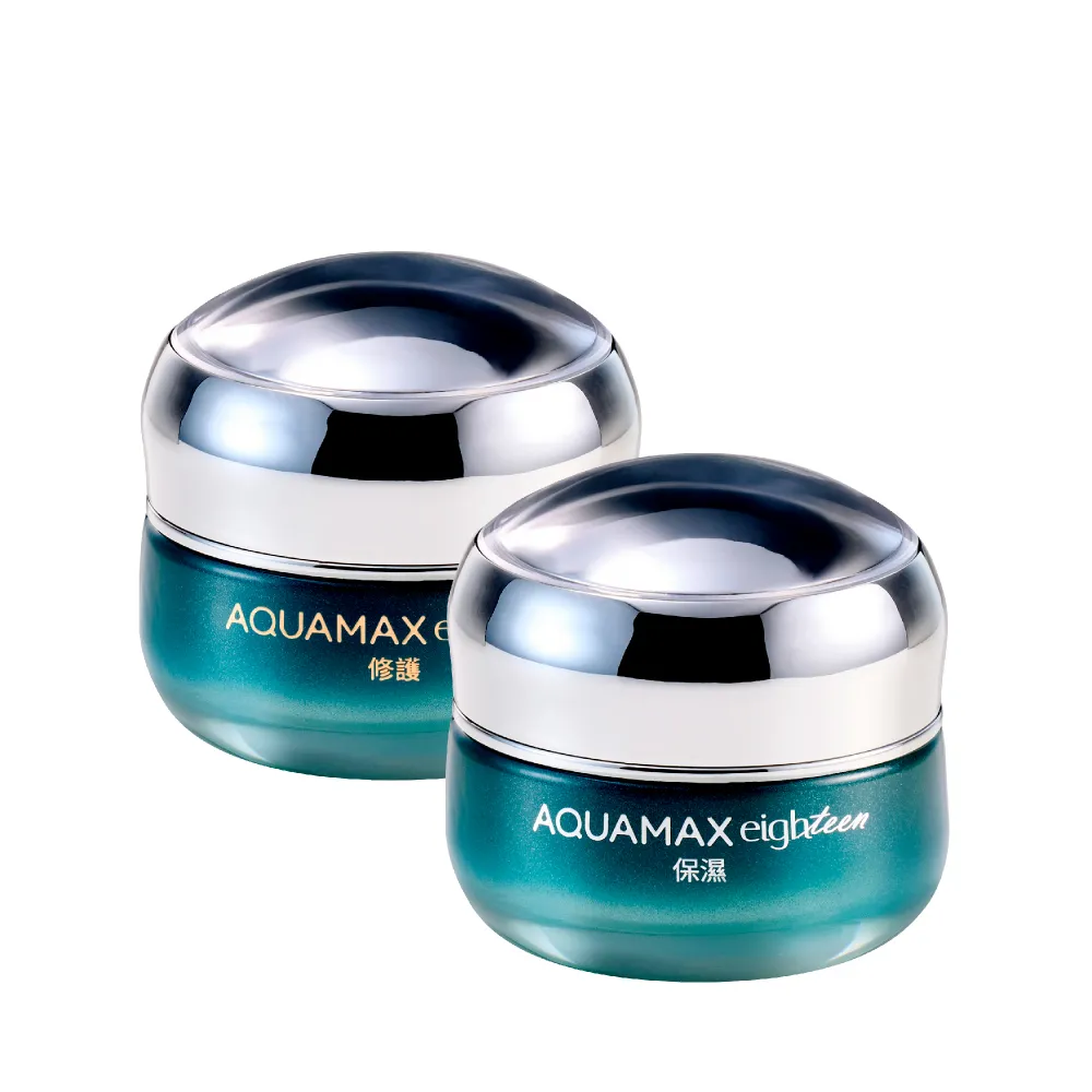 【AQUAMAX 奧科美氏】水18專研肌能精華霜30g(2款任選/保濕/修護/玻尿酸/胜肽)
