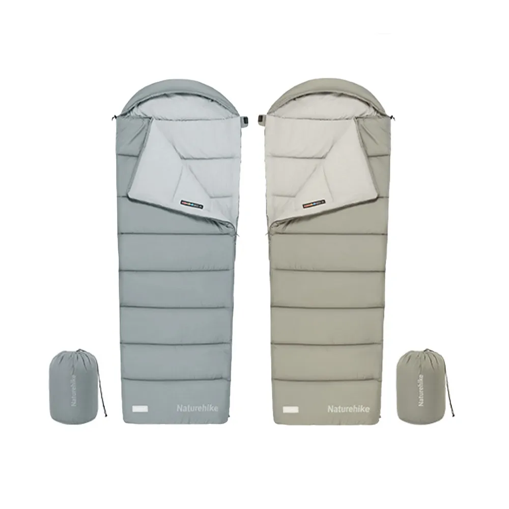 【Naturehike】超值2入組 MS500可機洗帶帽信封睡袋 WS023(台灣總代理公司貨)