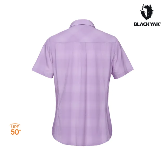 【BLACKYAK】女 輕量彈性短袖襯衫[二色]日常 休閒 UPF50 吸濕快乾 格紋|FB1WS101