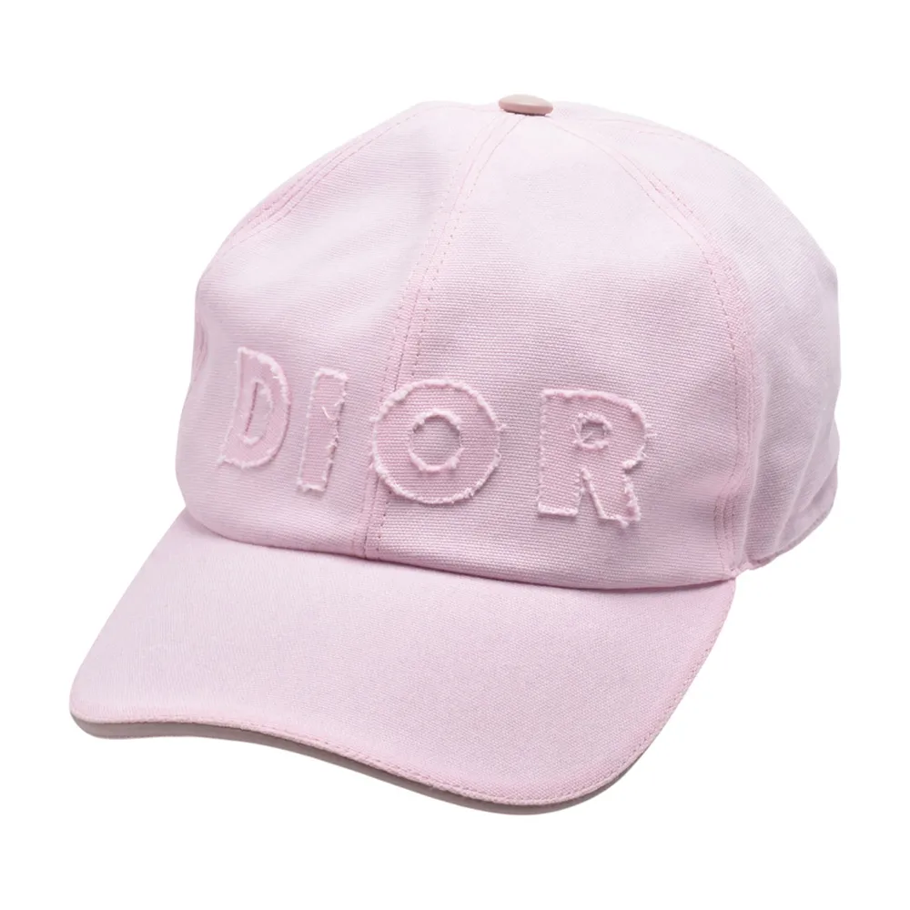 【Dior 迪奧】經典品牌LOGO刺繡標誌棉質棒球帽(粉紅色023C909B4511-PINK)