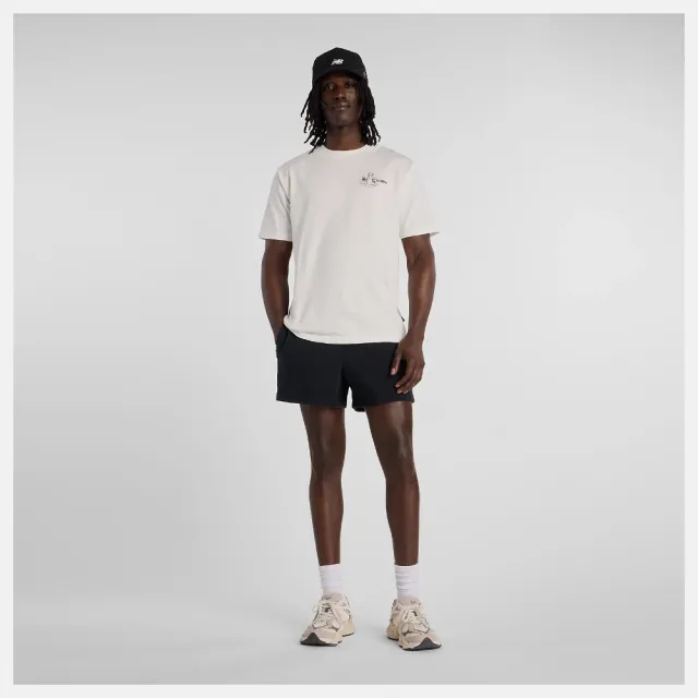 【NEW BALANCE】NB 短袖上衣 男 美規 海鹽白 MT61J9ICSST