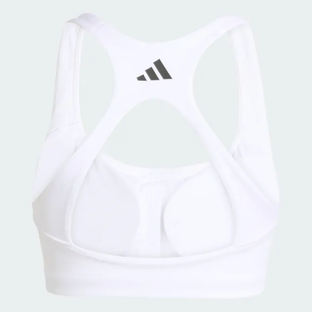 【adidas 愛迪達】運動內衣 女 中度支撐 慢跑 瑜珈 訓練 OPT 3S MS 白 KA0103