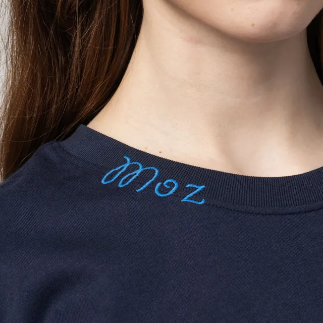 【moz】瑞典 駝鹿 愉快時刻 舒適柔棉 100%純棉短T-藏青 男女款