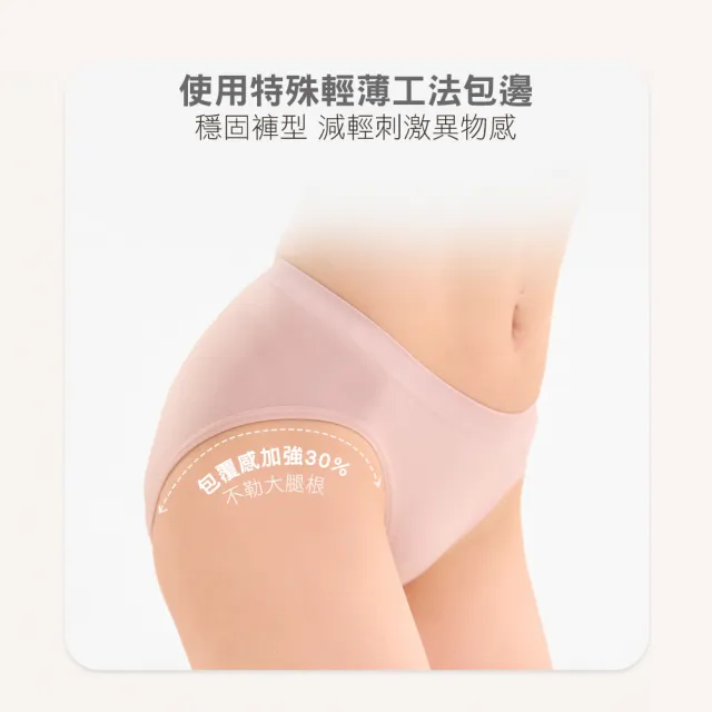 【MarCella 瑪榭】6件組-MIT無縫抗菌內褲-包臀型-中低腰(女內褲/抗菌內褲/無縫內褲)