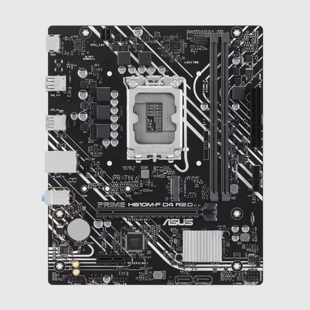 【ASUS 華碩】PRIME H610M-F D4 R2.0-CSM DDR4 主機板