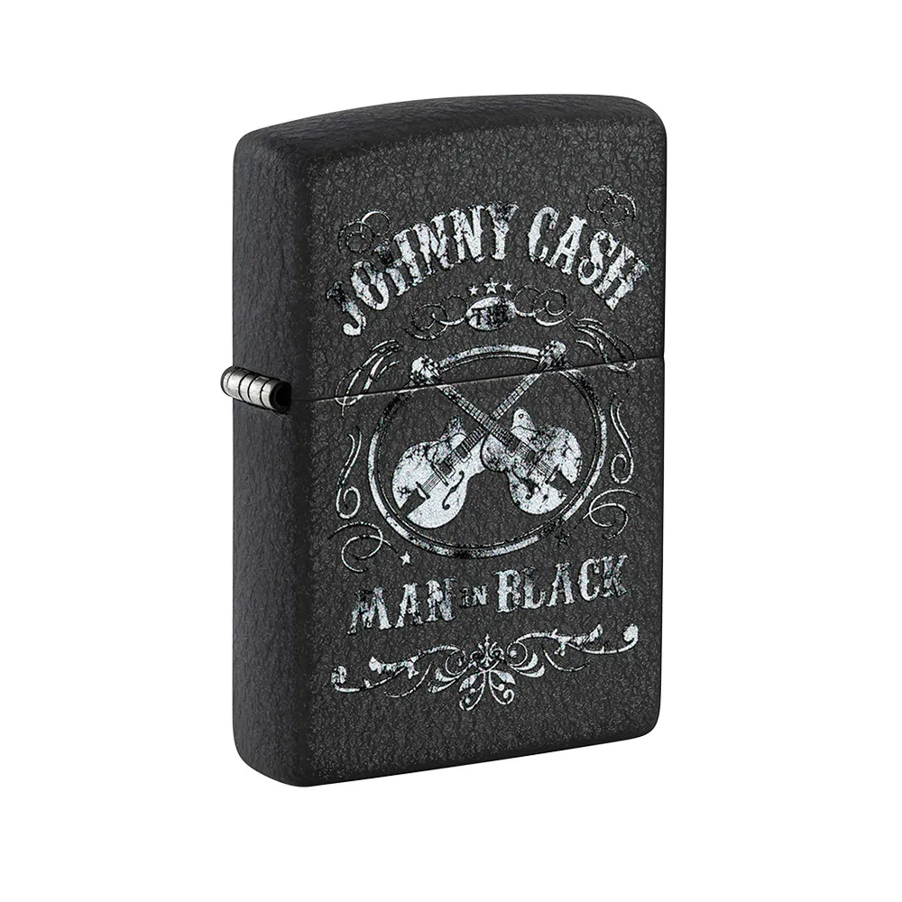 【Zippo】強尼·凱許-黑裂漆防風打火機(美國防風打火機)