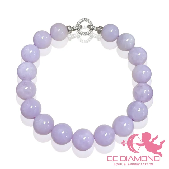 【CC Diamond】天然翡翠A貨 紫羅蘭手串(10-10.5mm)